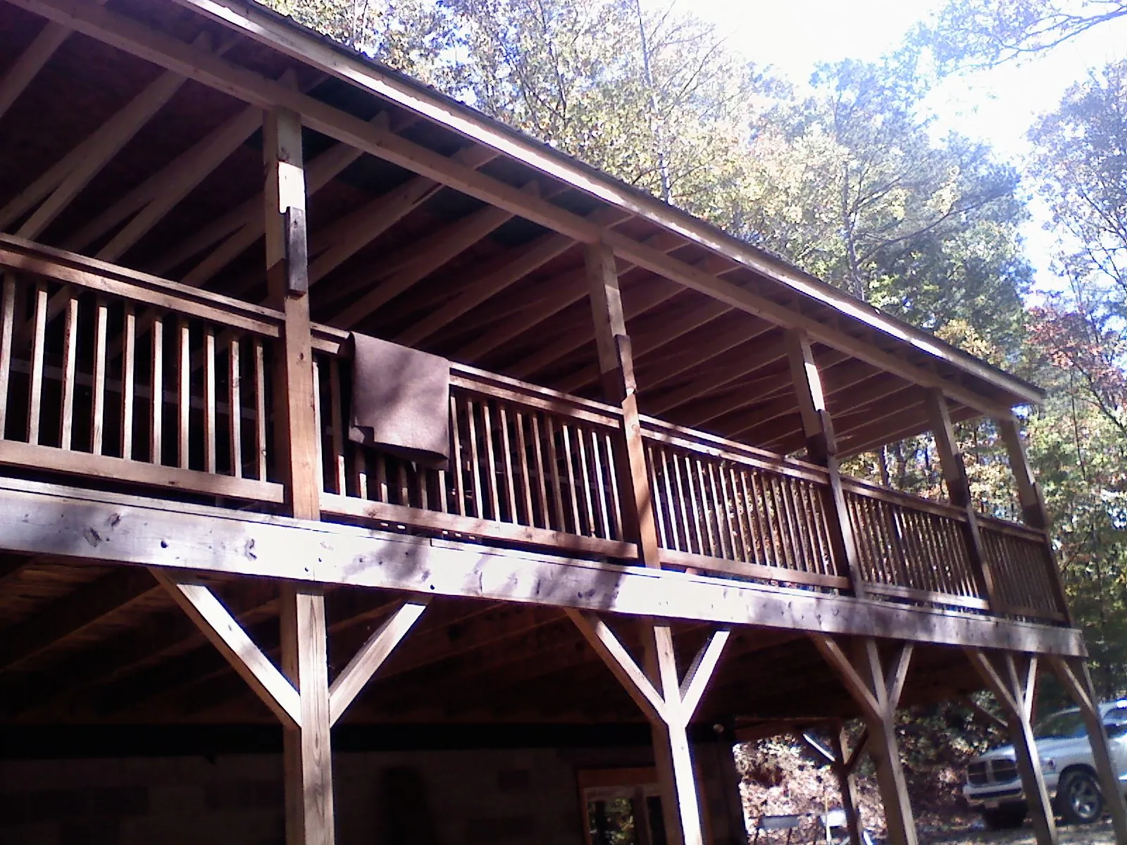 Timber framing under a new elevated porch and deck — Roof Leak Repair in Nemaha by Roofing Brothers